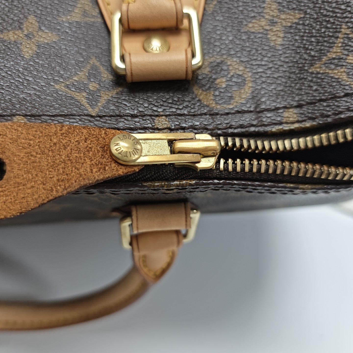 SPEEDY 30 Monogram Coated Canvas Brown