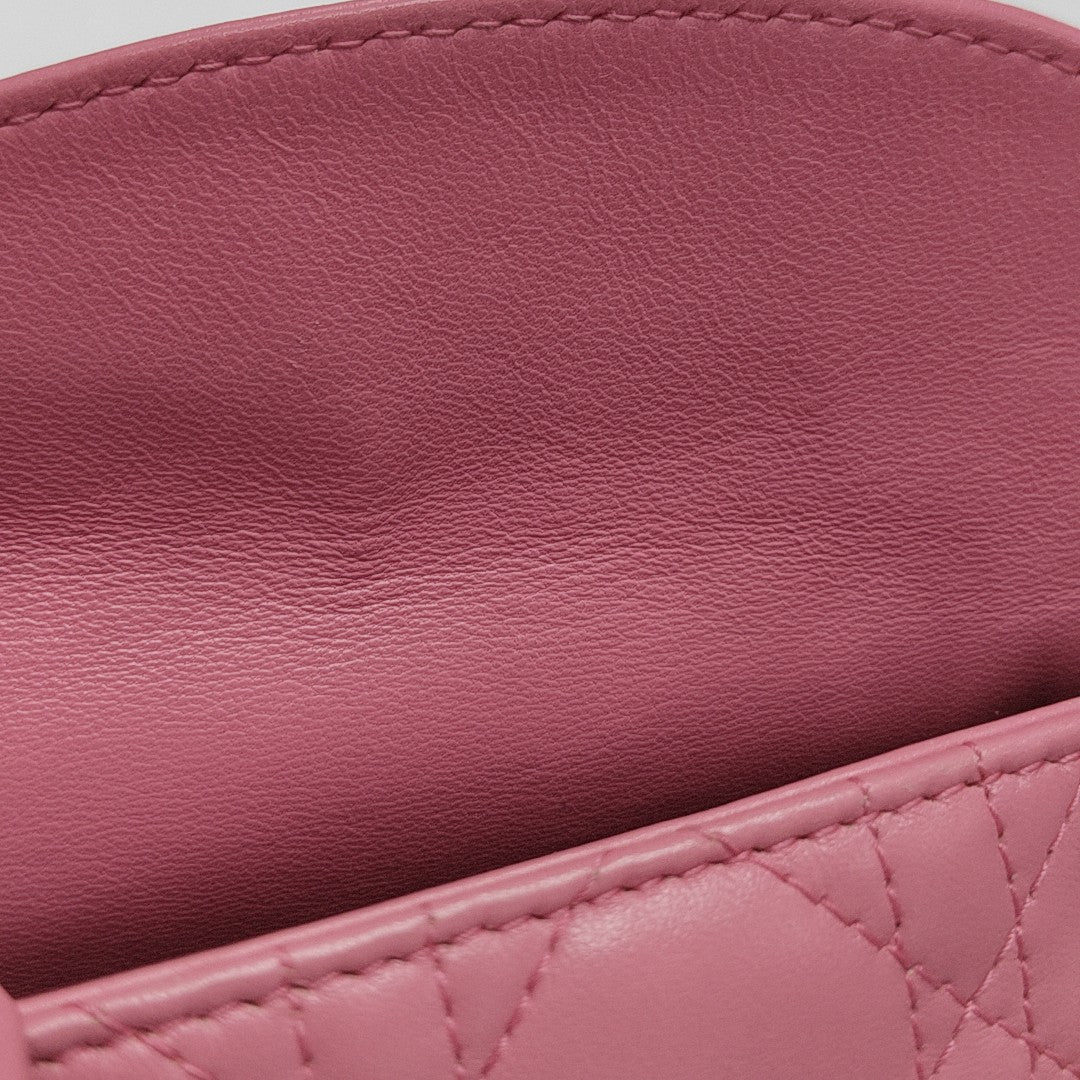 Lady Dior Mini Cannage Lambskin Red