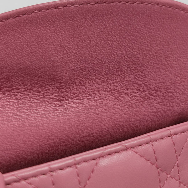 Lady Dior Mini Cannage Lambskin Red
