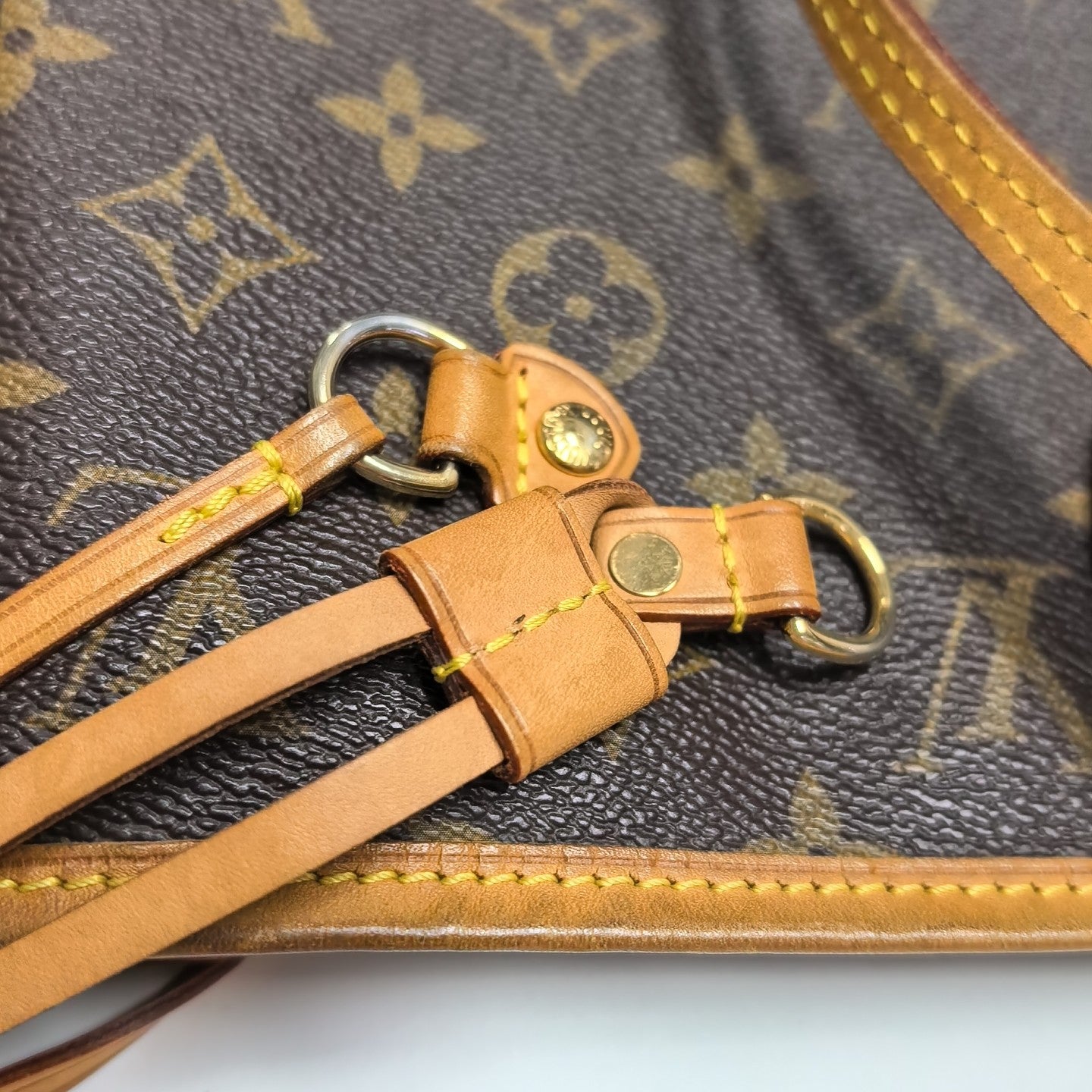 NEVERFULL MM Monogram Coated Canvas Brown