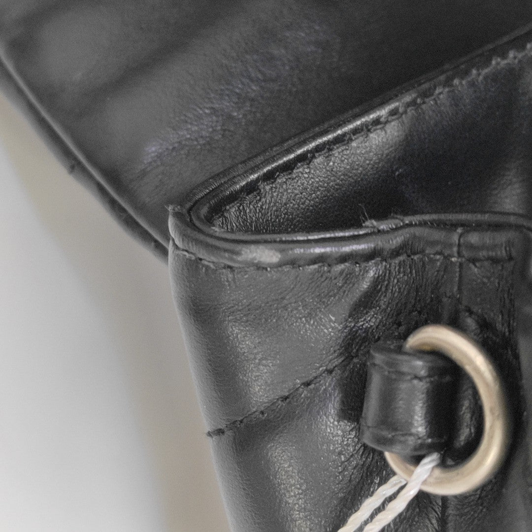 LOULOU Extra Small Chevron Calfskin Black