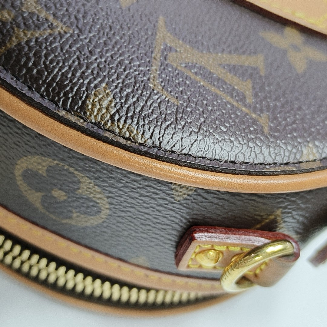 BOITE CHAPEAU Mini Monogram Coated Canvas Brown