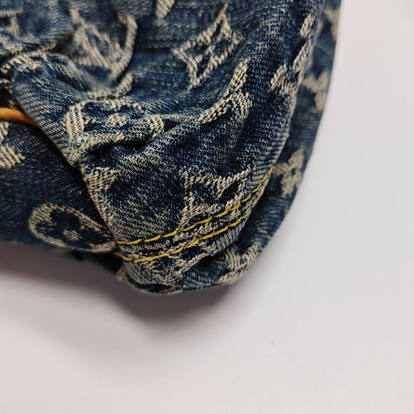 PLEATY Monogram Denim Blue