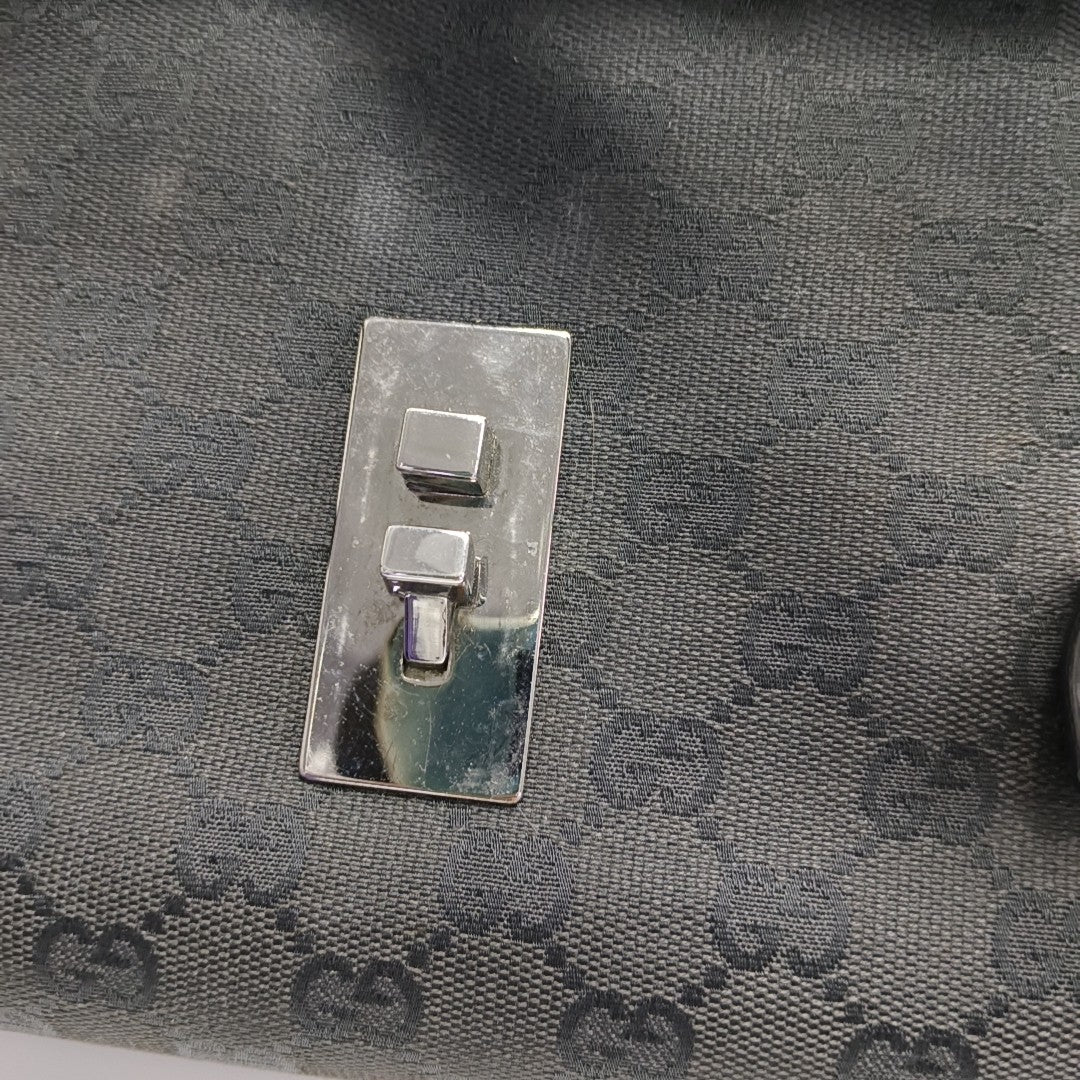 Monogram Canvas Top Handle Bag Black