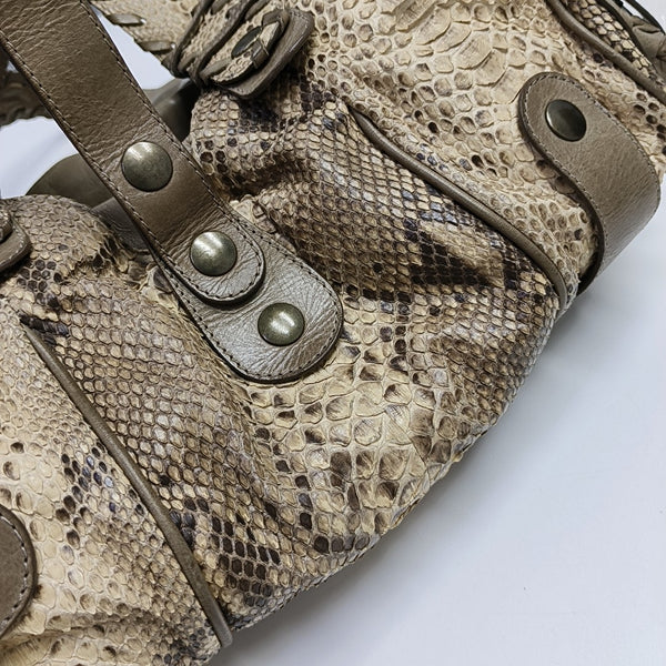 Calfskin Shoulder Bag Beige