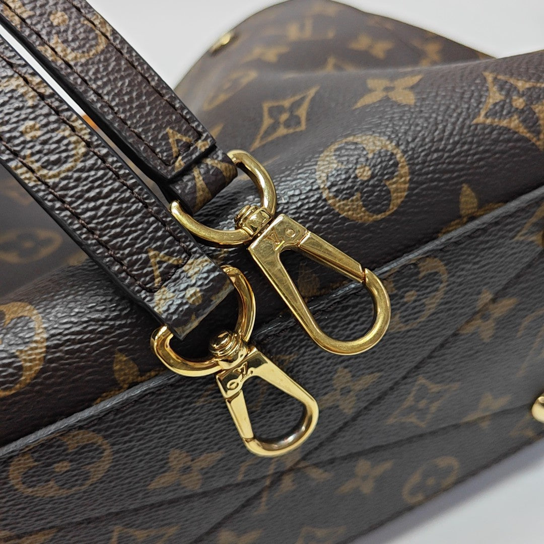 MONTAIGNE BB Monogram Coated Canvas Brown