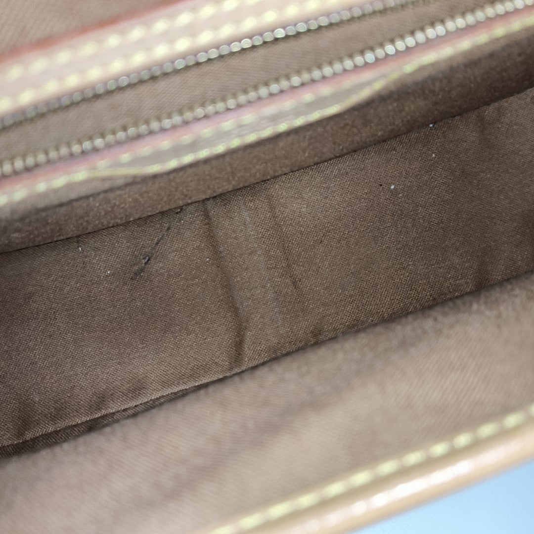 SOLOGNE PM Monogram Coated Canvas Brown