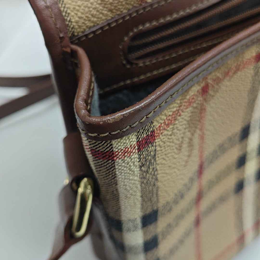 Coated Canvas Shoulder Bag Beige