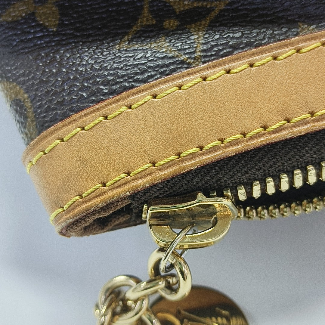 Monogram Coated Canvas Shoulder Bag Brown