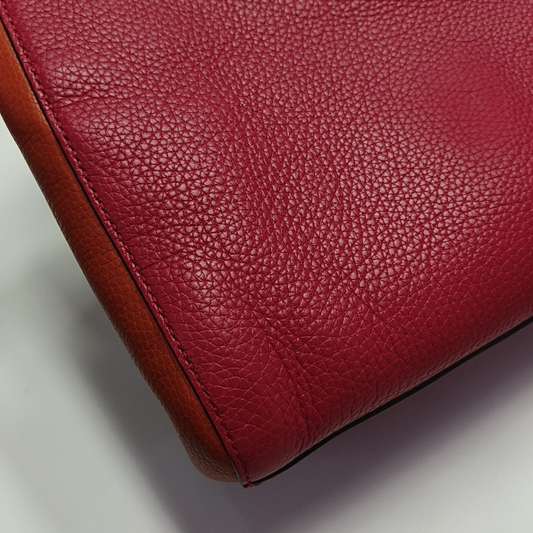 Bamboo 1947 Medium Calfskin Red