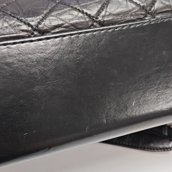 GABRIELLE Large Quilted Calfskin Black
