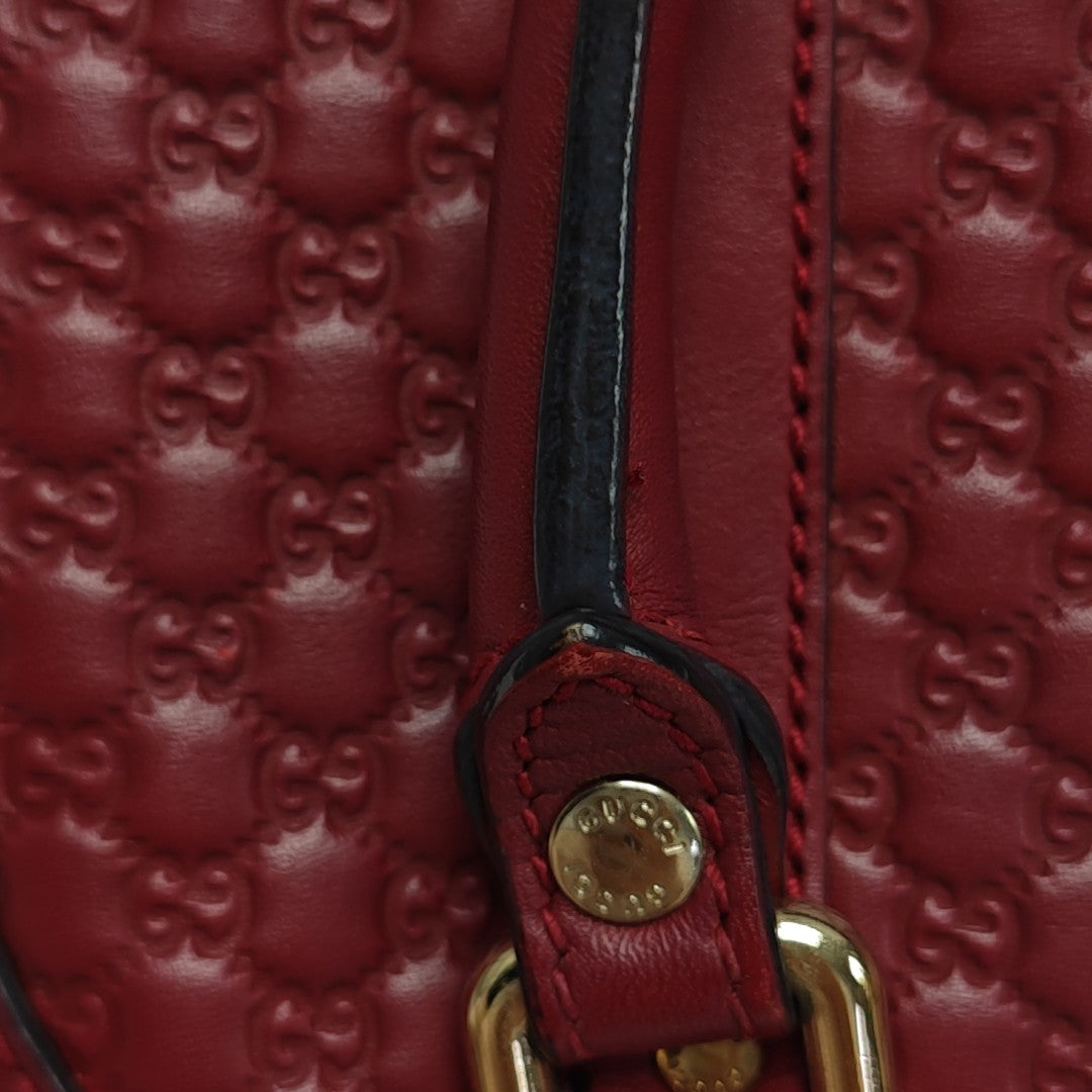 Microguccissima Monogram Calfskin Red