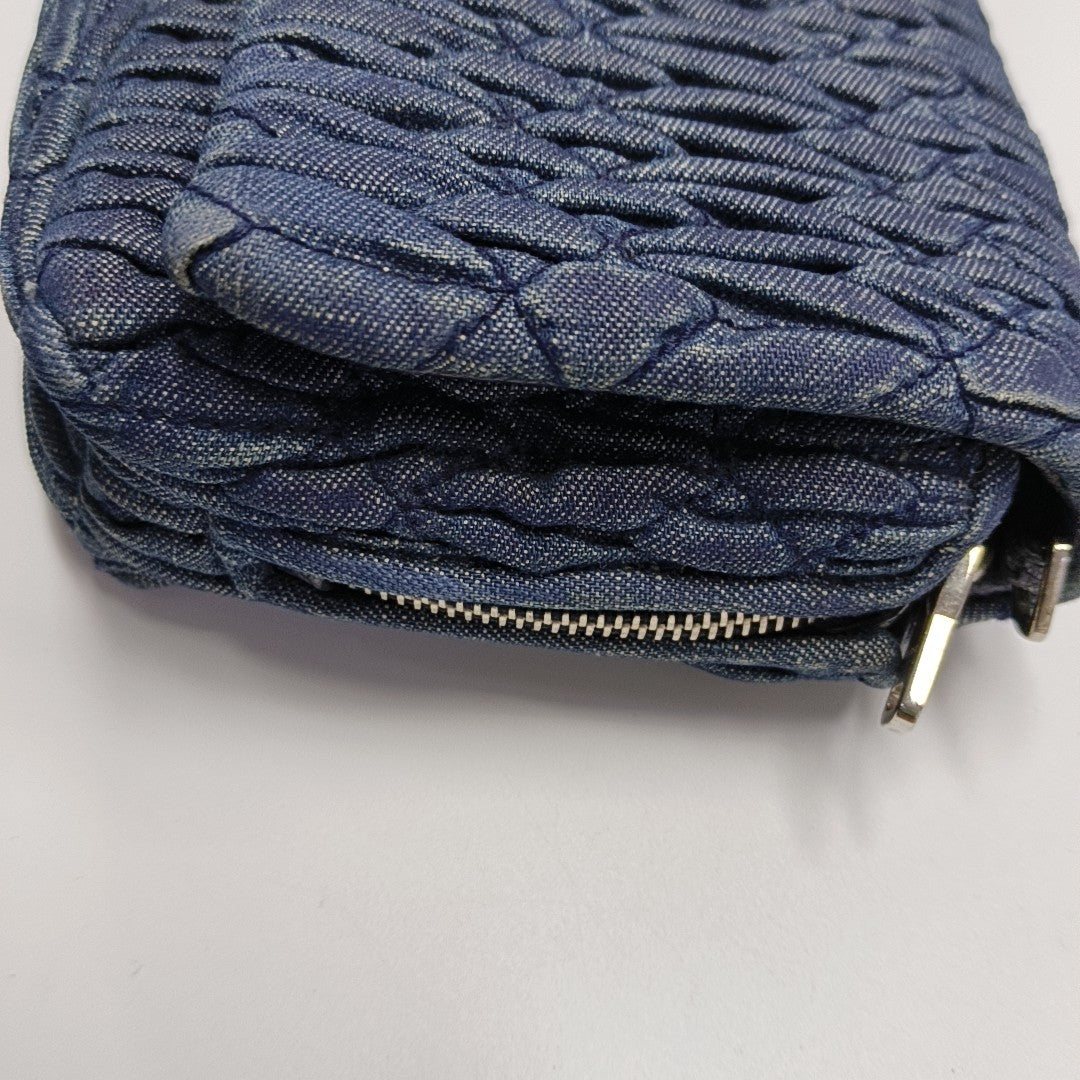 Crystal Quilted Denim Blue