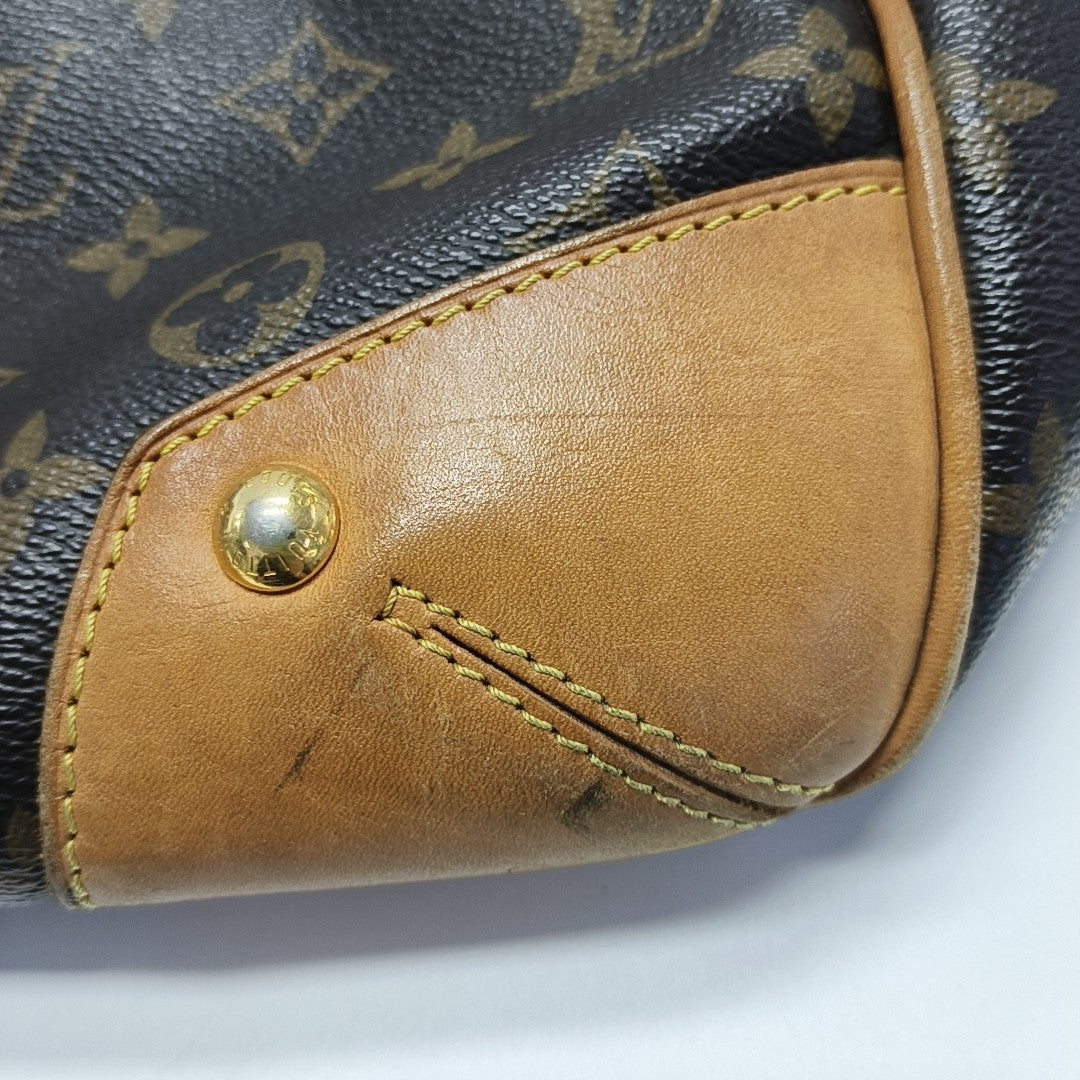 ESTRELA MM Monogram Coated Canvas Brown