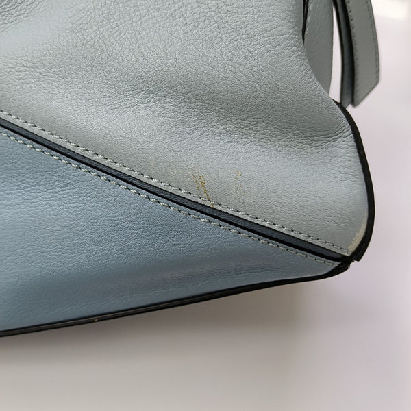Puzzle Medium Calfskin Blue