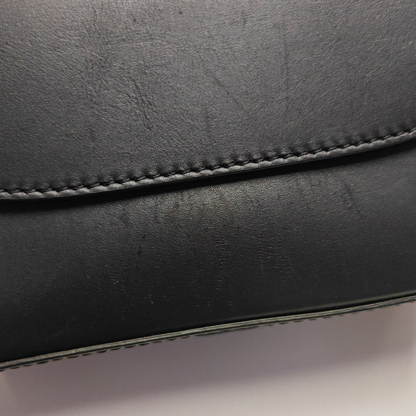 Square Stone Calfskin Black