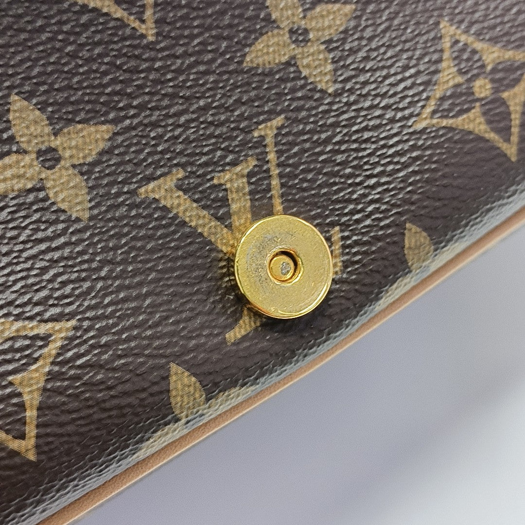 DIANE Monogram Coated Canvas Brown
