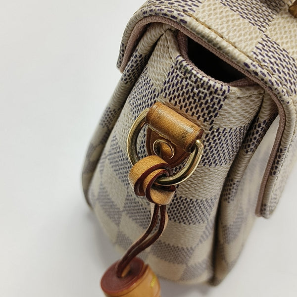 CROISETTE Damier Azur Coated Canvas White