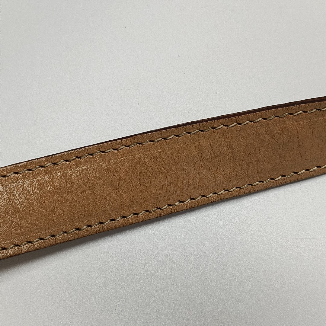 Coated Canvas Shoulder Bag Brown