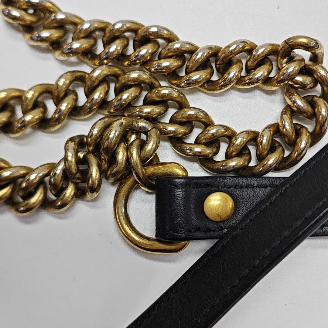 GG Marmont Medium Quilted Velvet Black