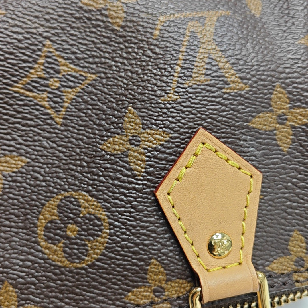 SPEEDY Nano Monogram Coated Canvas Brown