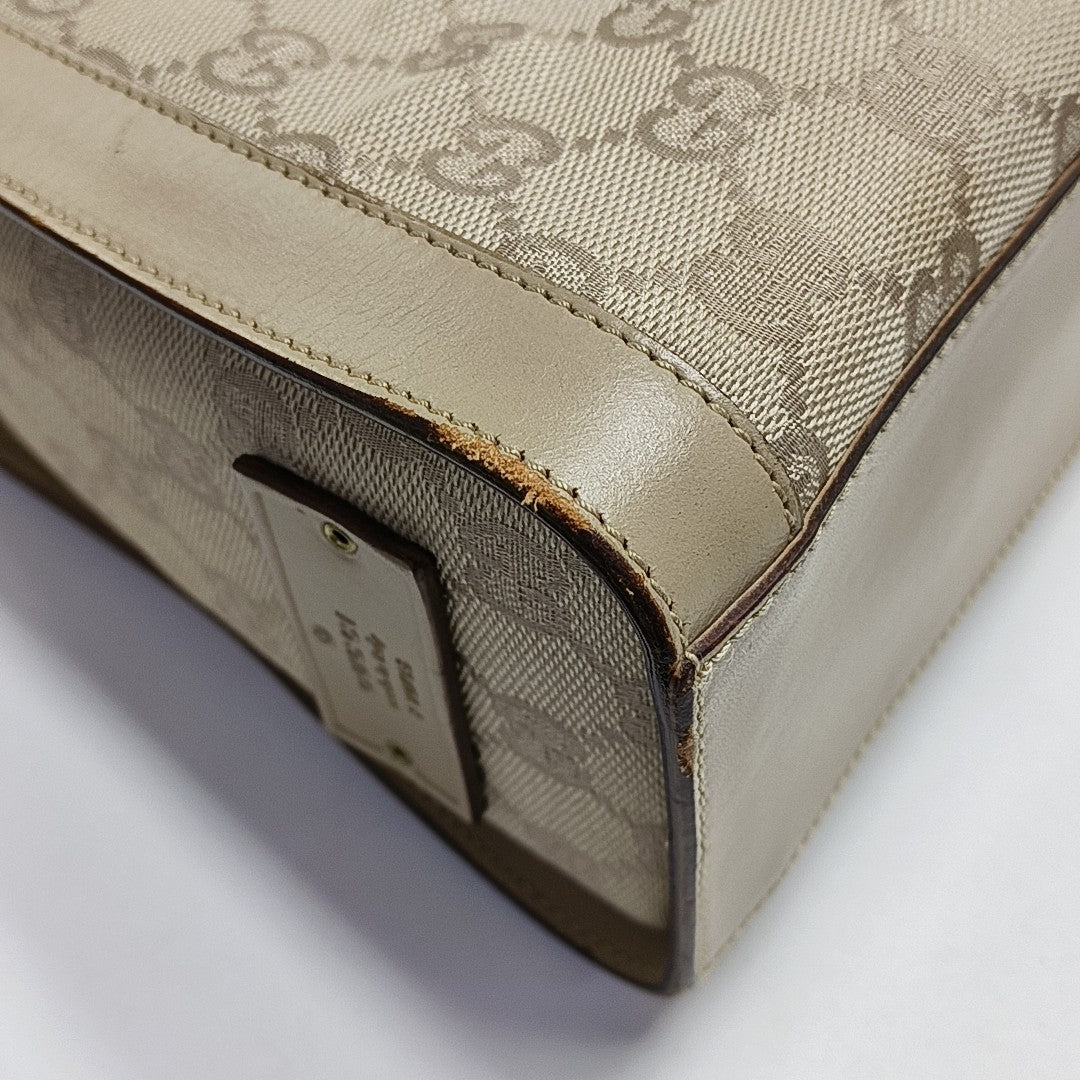 Monogram Canvas Top Handle Bag Beige