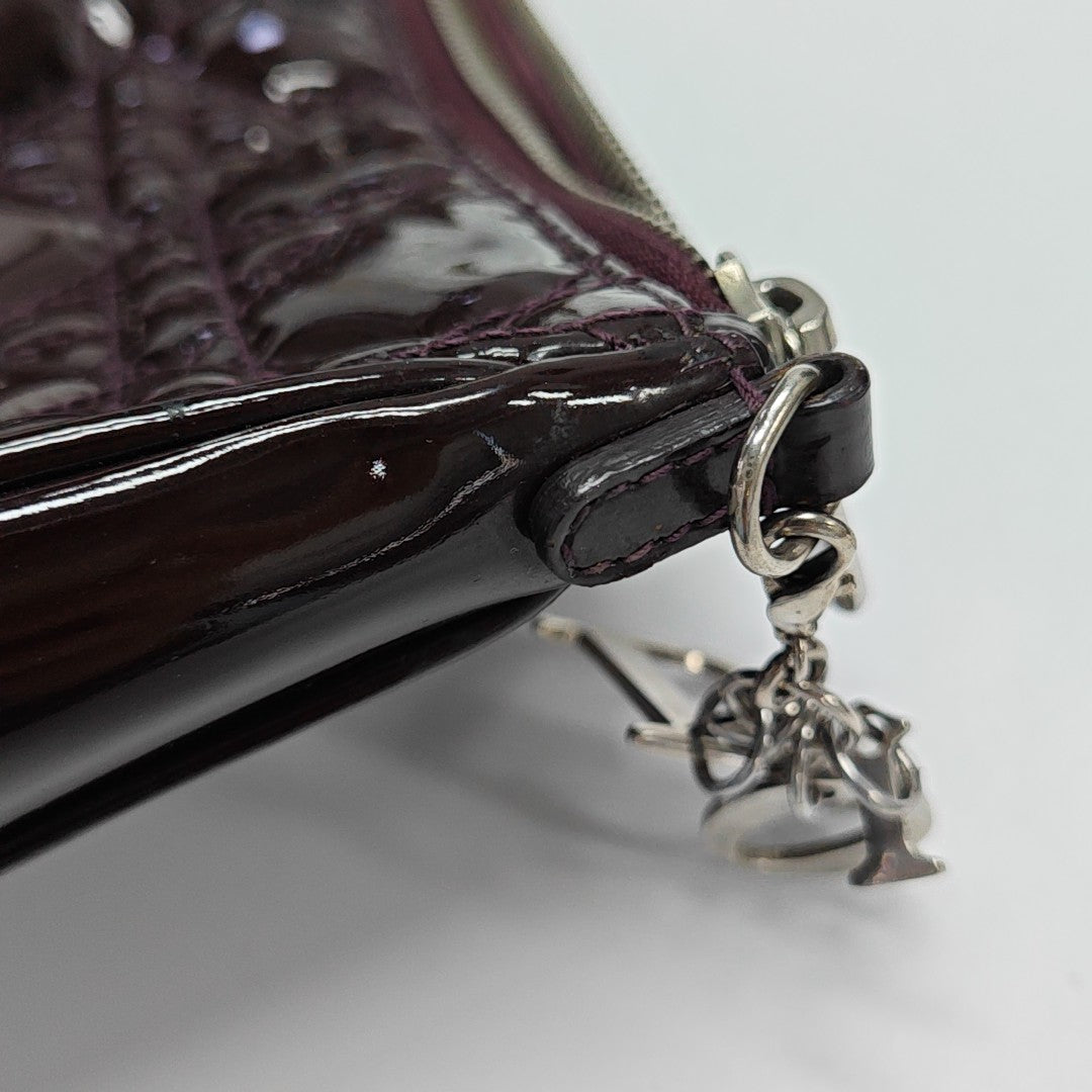 Lady Dior Medium Cannage Patent Leather Red