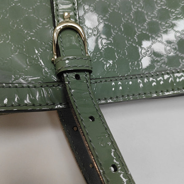 Microguccissima Monogram Calfskin Green