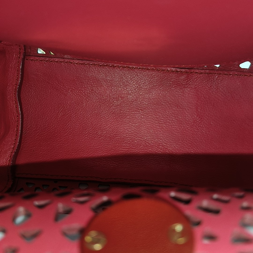 Calfskin Shoulder Bag Red