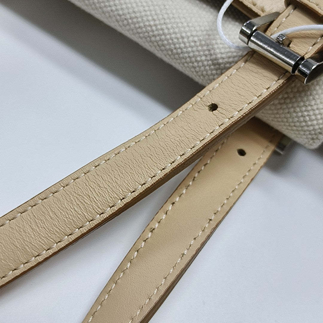 Canvas Top Handle Bag White