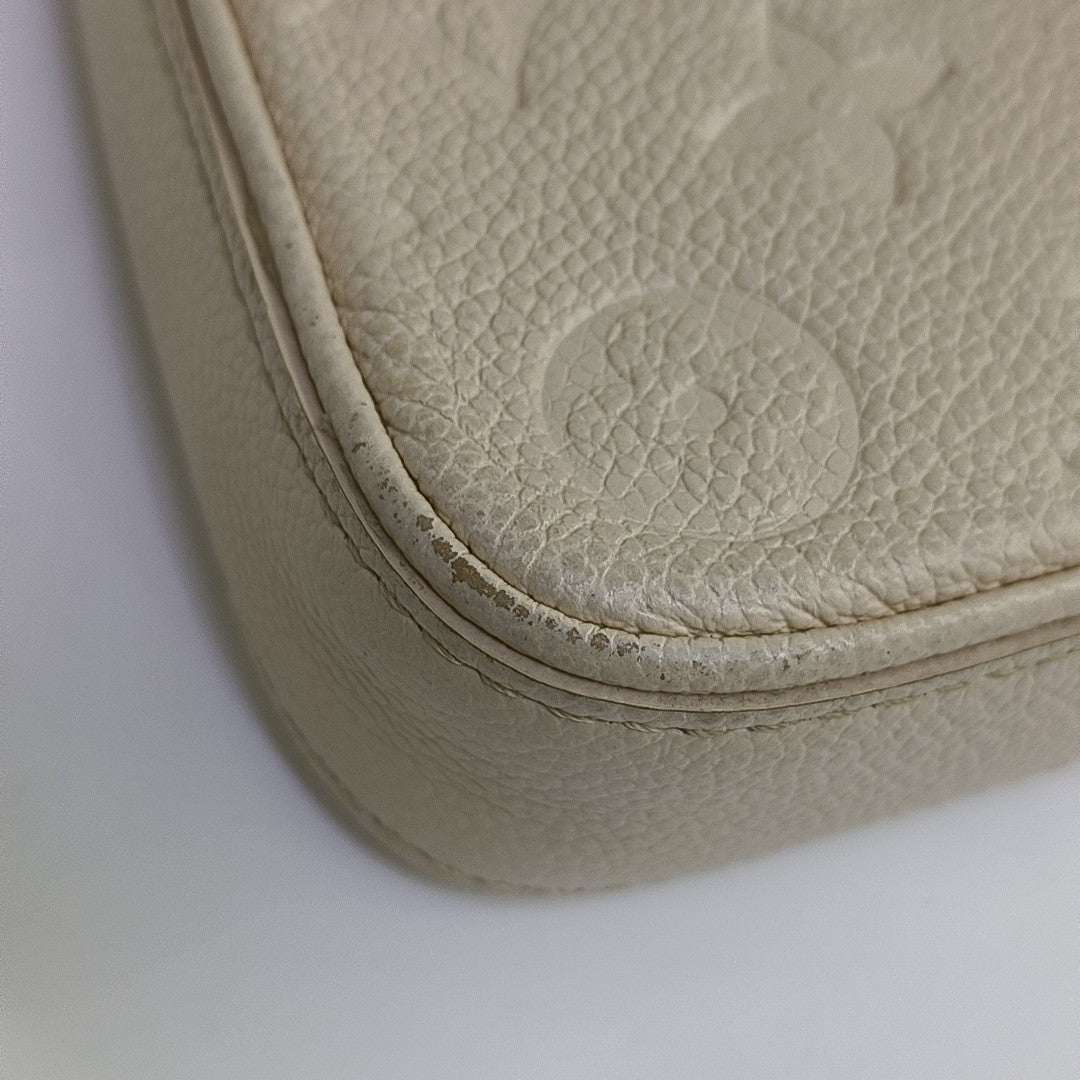 EASY POUCH ON STRAP Calfskin Beige