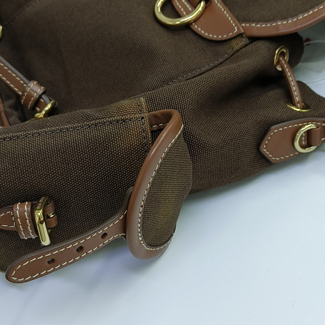 Fabric Backpack Brown