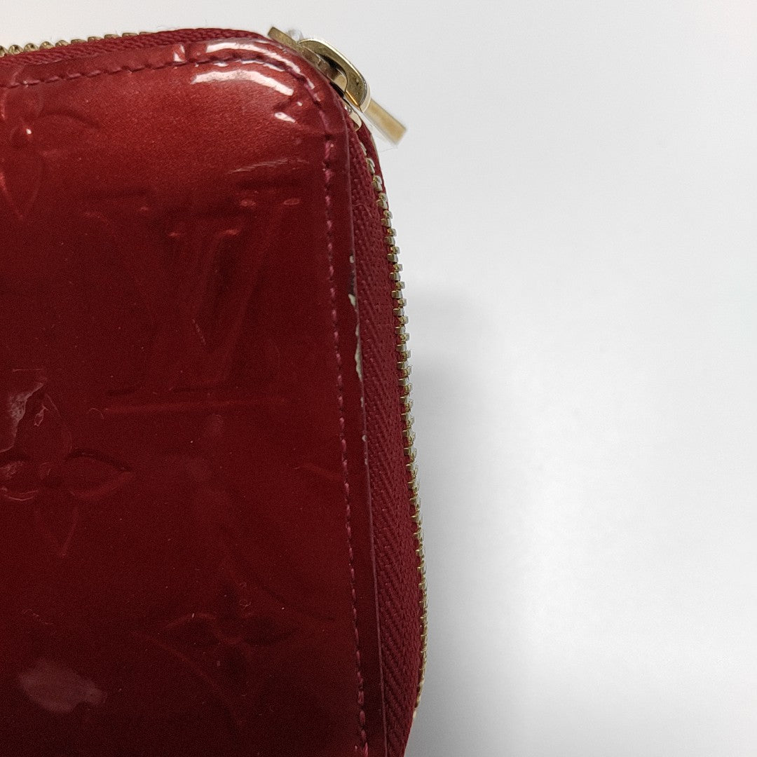 ZIPPY Monogram Patent Calfskin Red Wallet