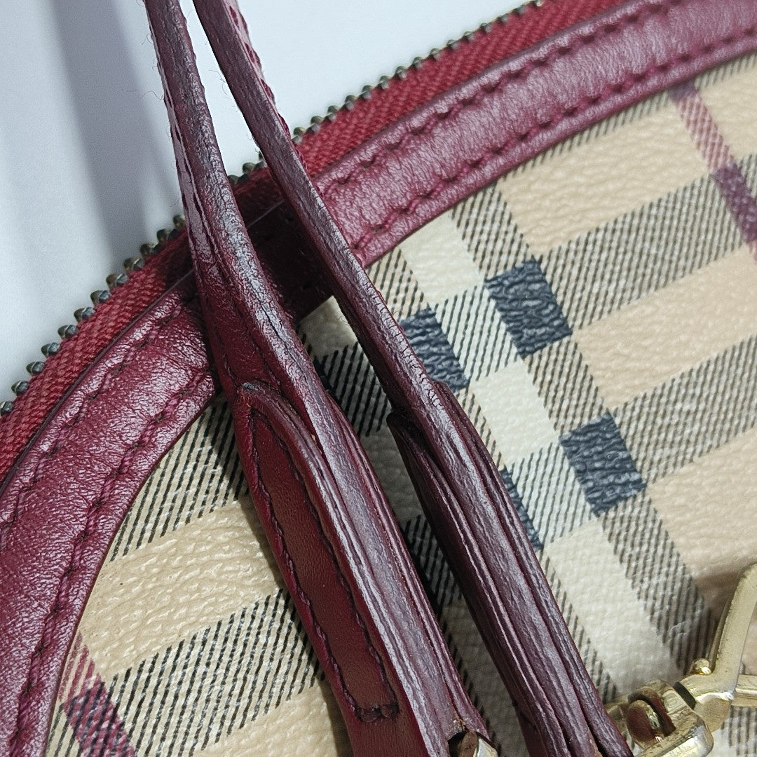 Coated Canvas Shoulder Bag Beige
