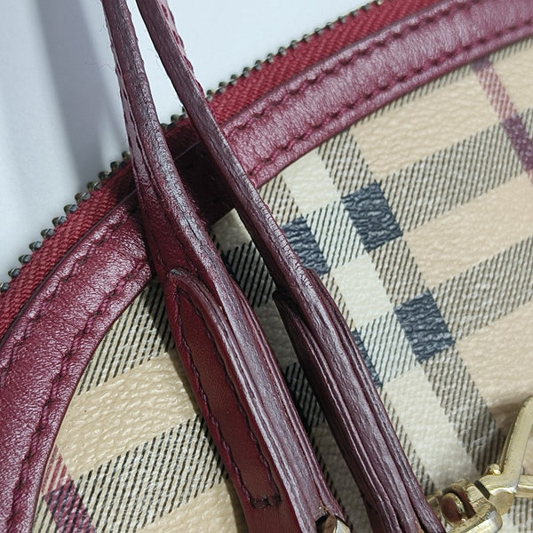 Coated Canvas Shoulder Bag Beige