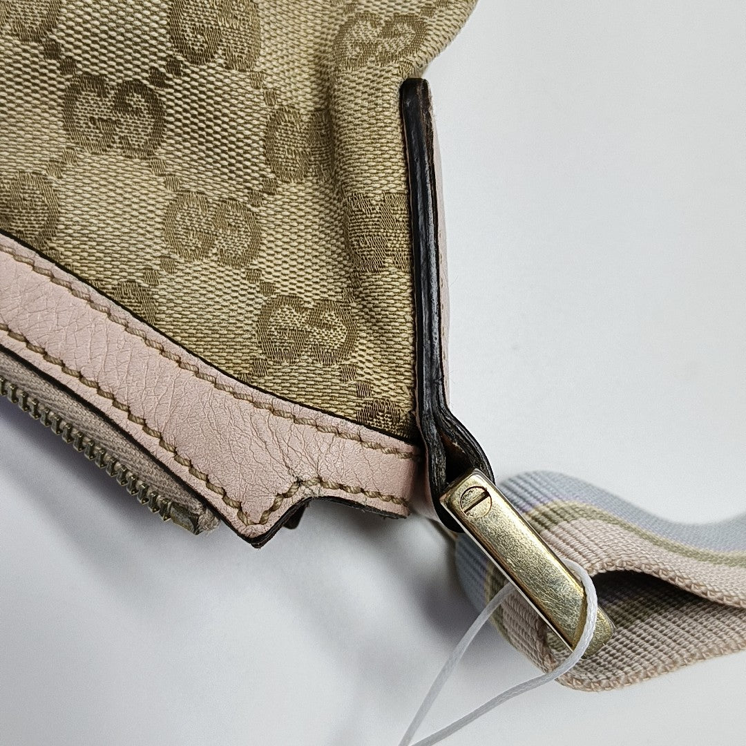 Monogram Coated Canvas Shoulder Bag Beige