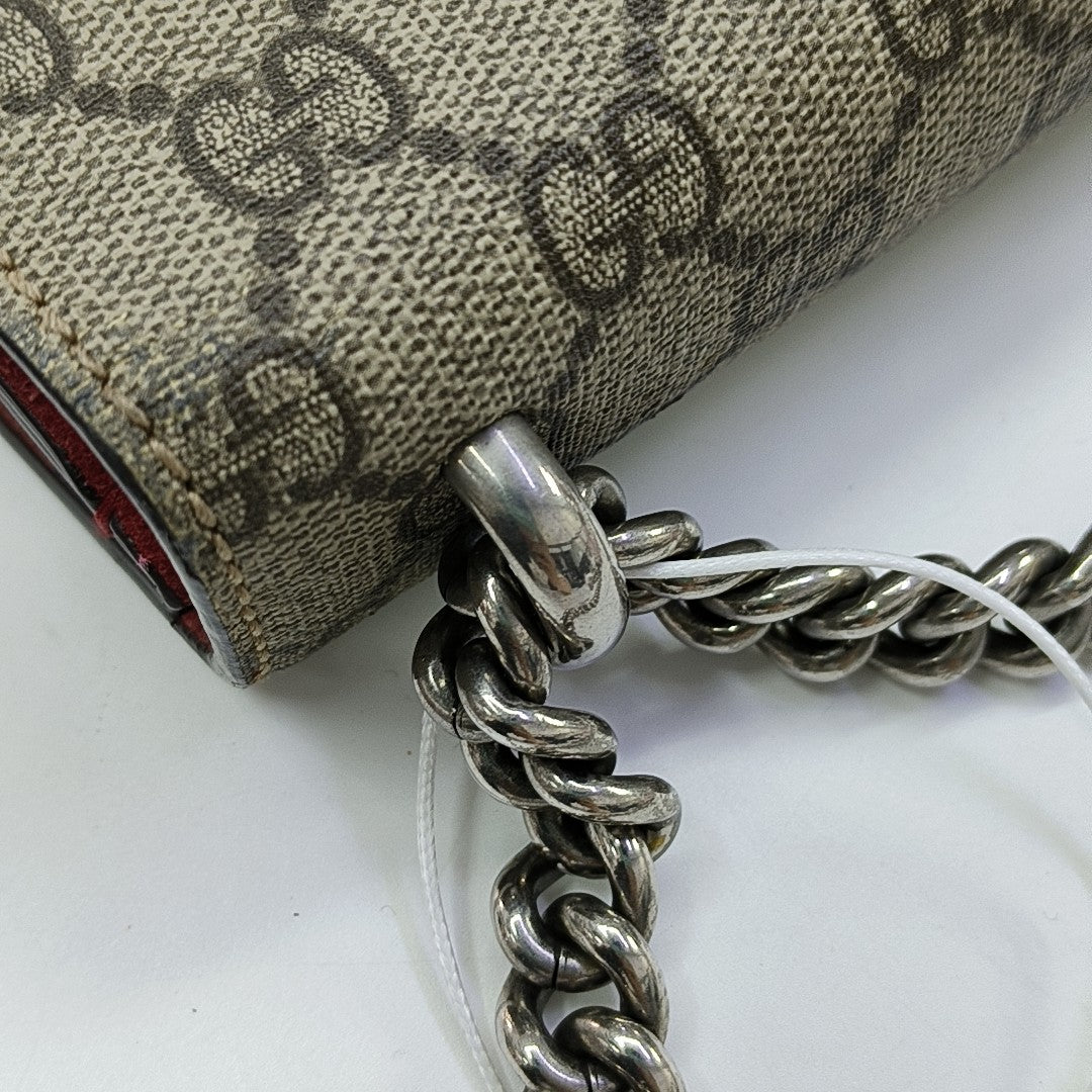 Dionysus Mini Monogram Coated Canvas Beige