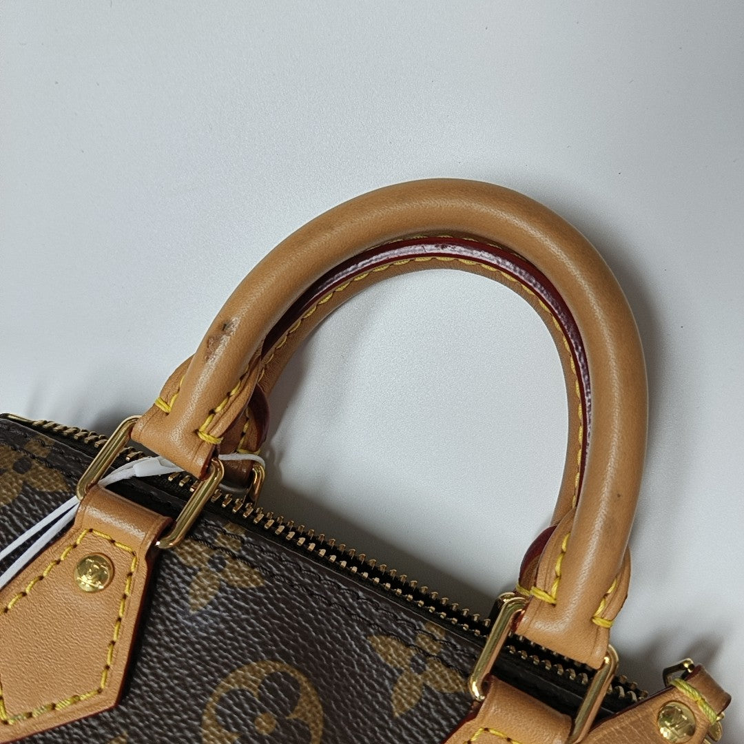 SPEEDY Nano Monogram Coated Canvas Brown