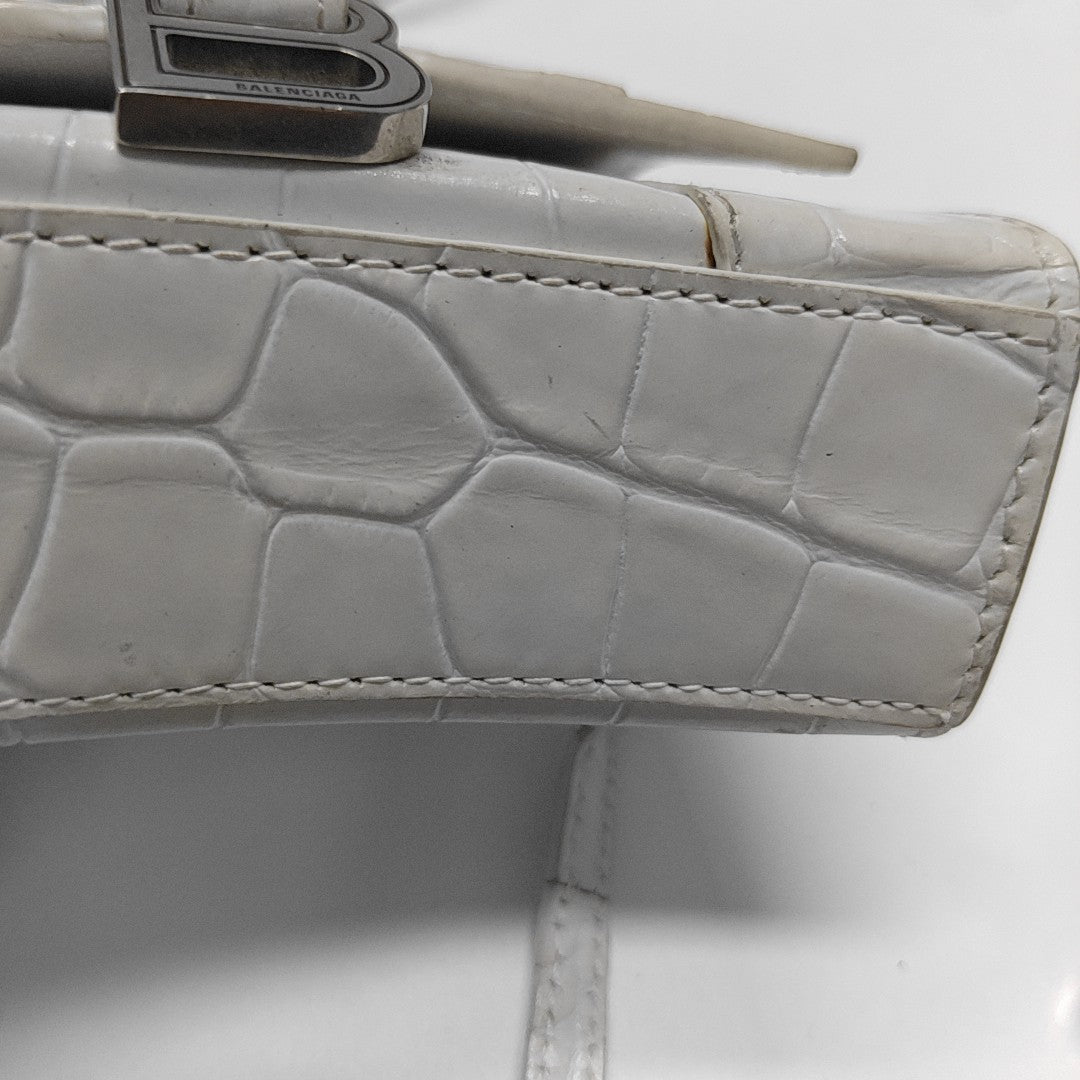 Hourglass Mini Calfskin White