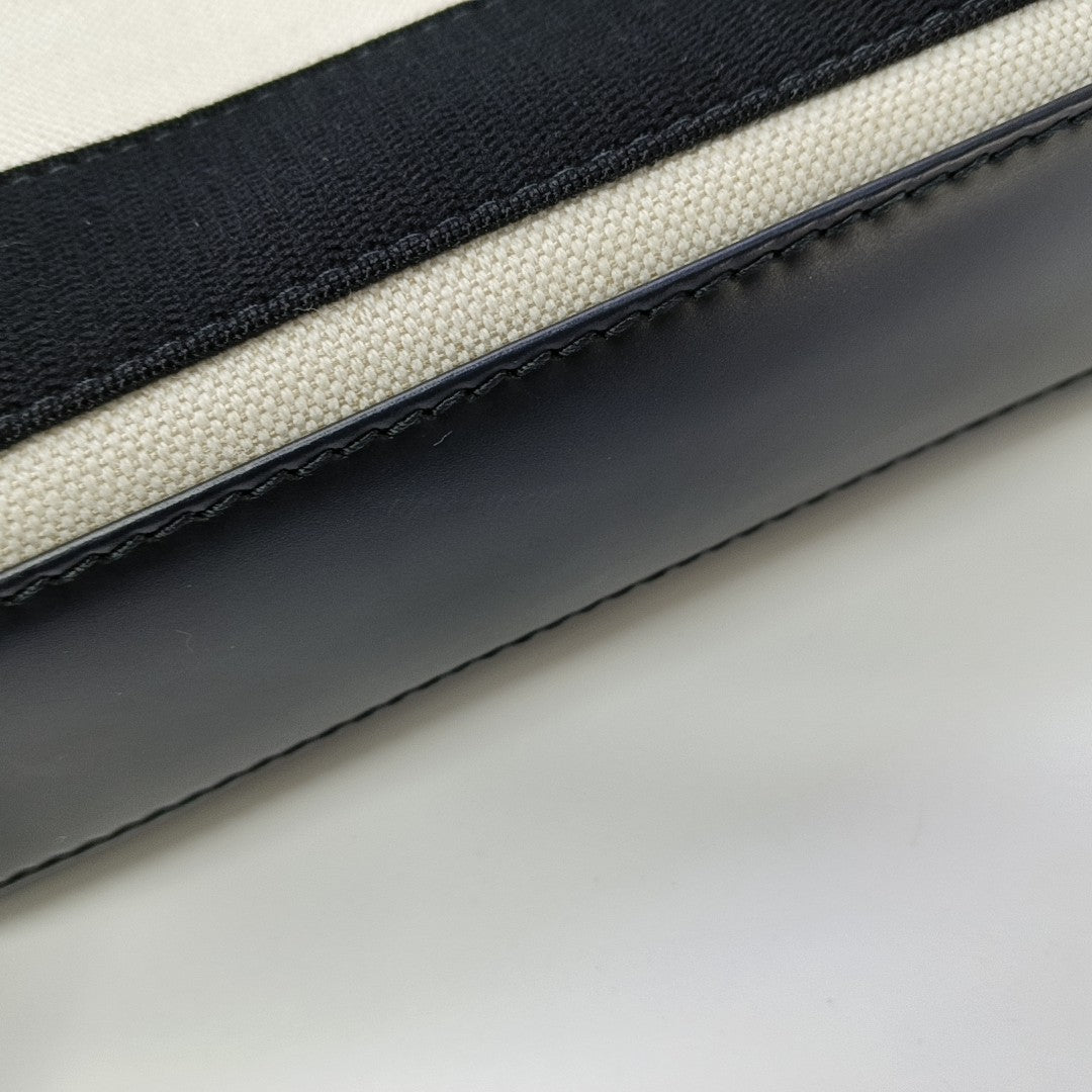Navy Mini Canvas White