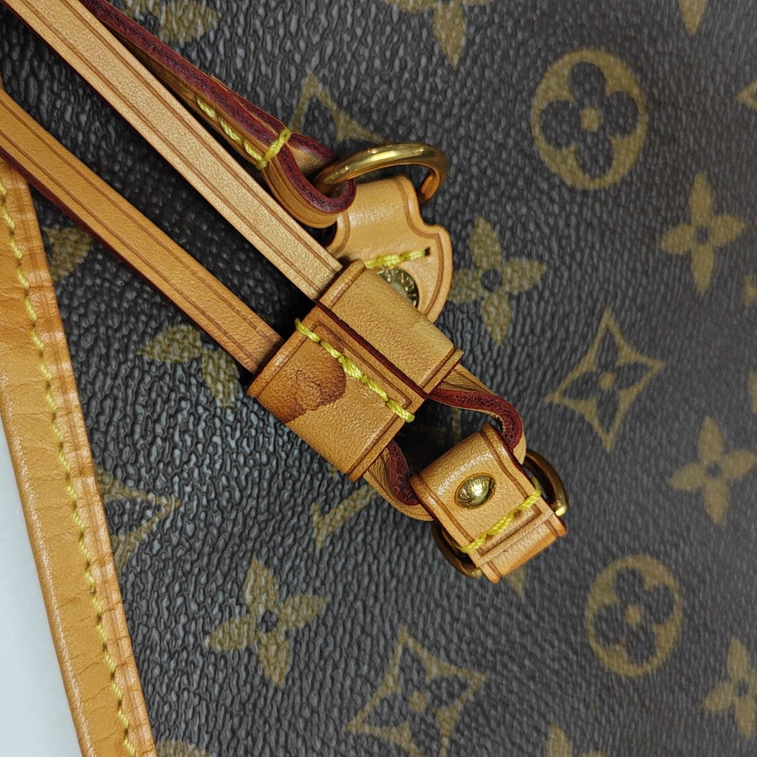 NEVERFULL GM Monogram Coated Canvas Brown