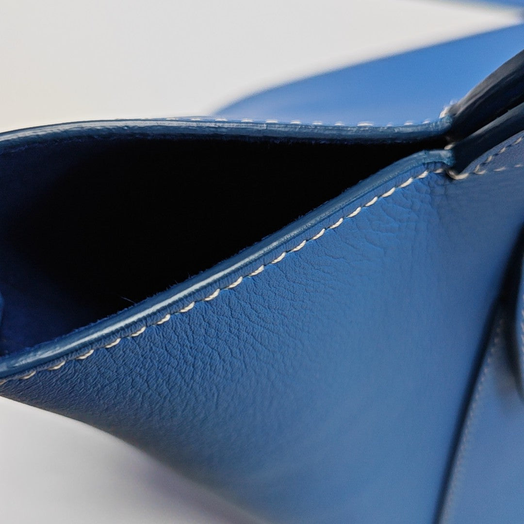 Calfskin Tote Bag Mini Blue