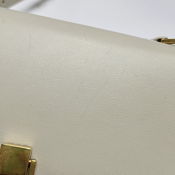 LE CARRÉ Small Calfskin White