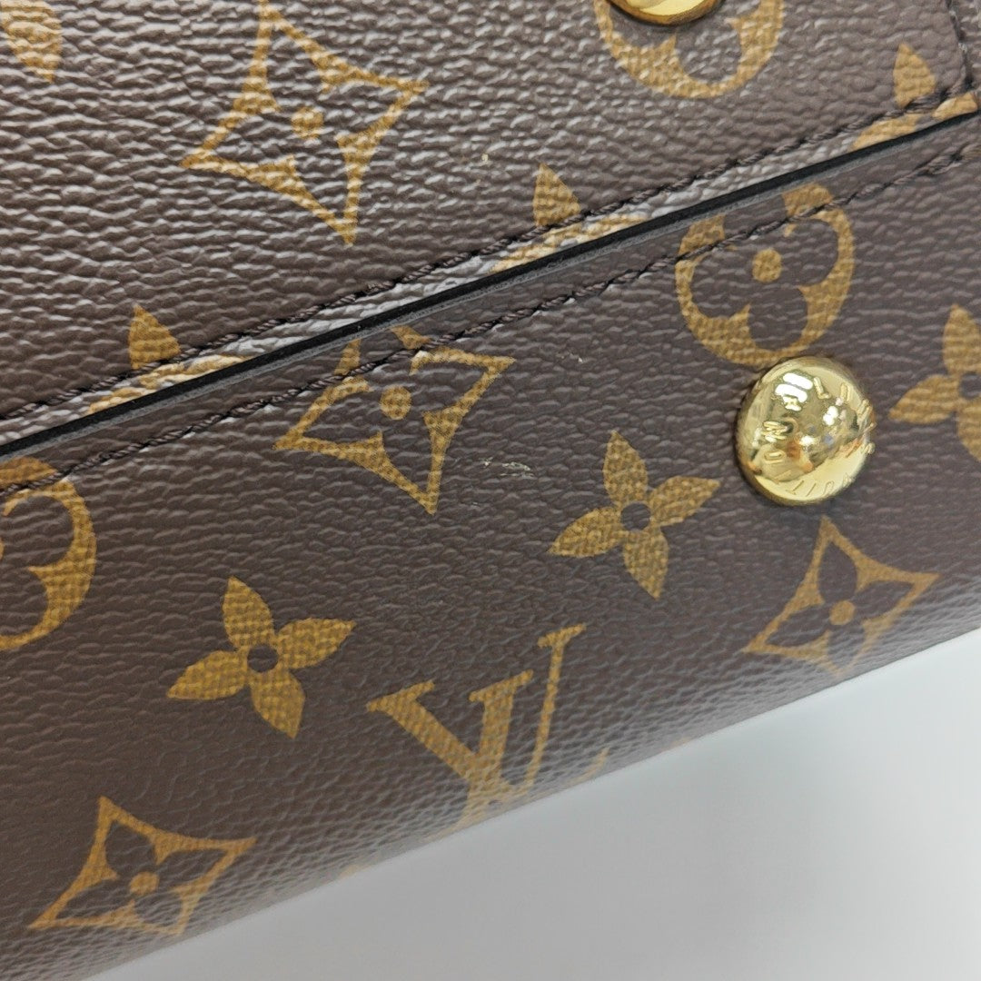 CLUNY MM Monogram Coated Canvas Brown