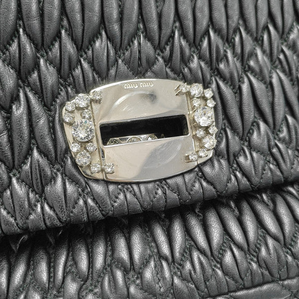 Crystal Lambskin Black