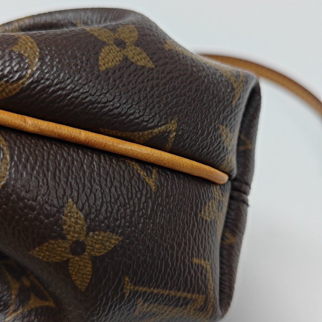 TURENNE Nano Monogram Coated Canvas Brown