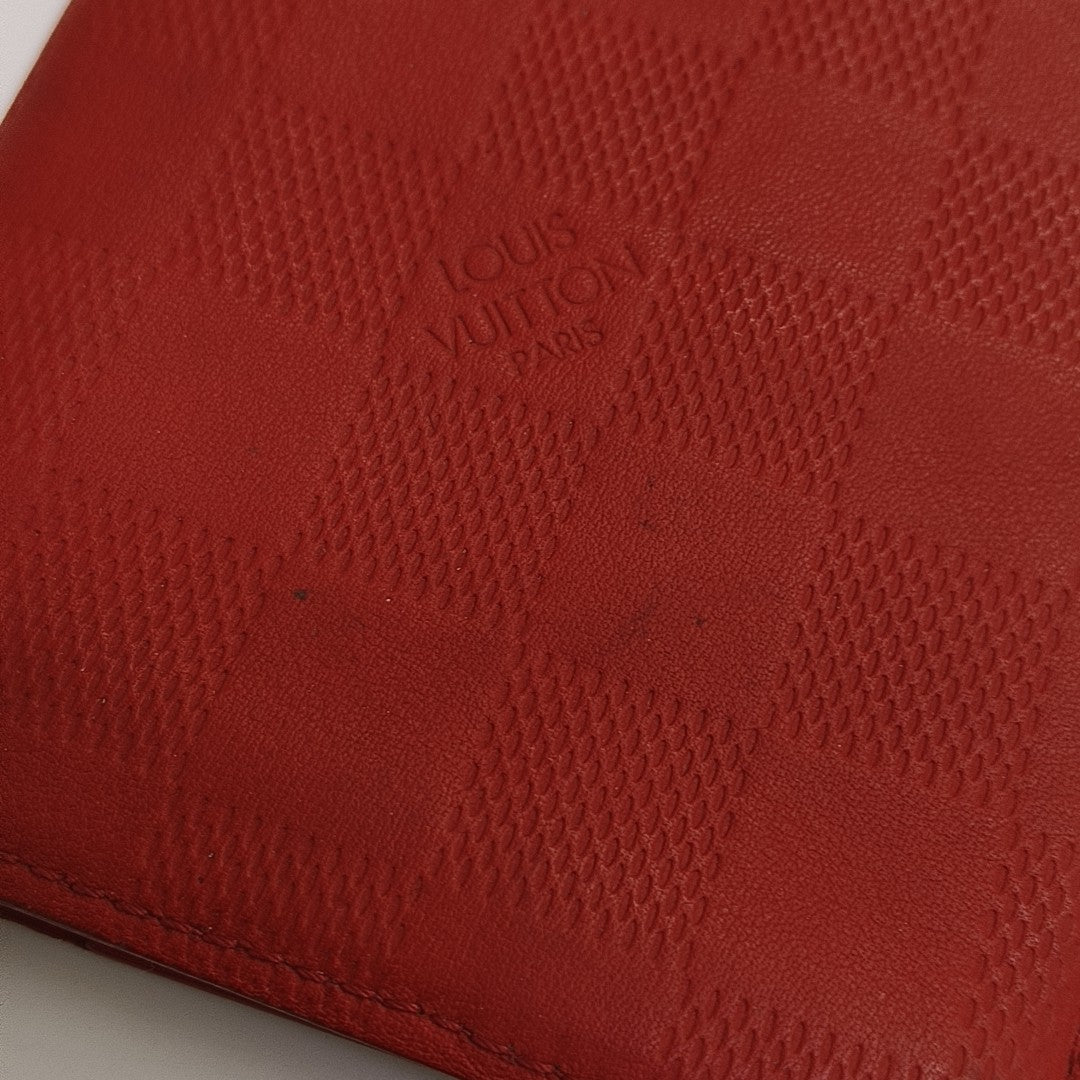 BRAZZA Damier Calfskin Red Wallet