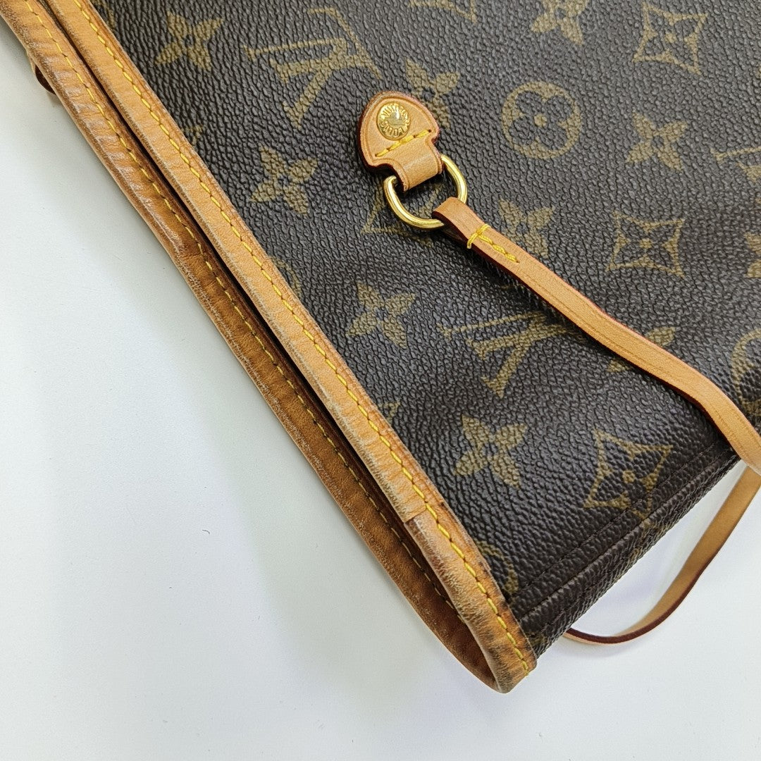 NEVERFULL GM Monogram Coated Canvas Brown