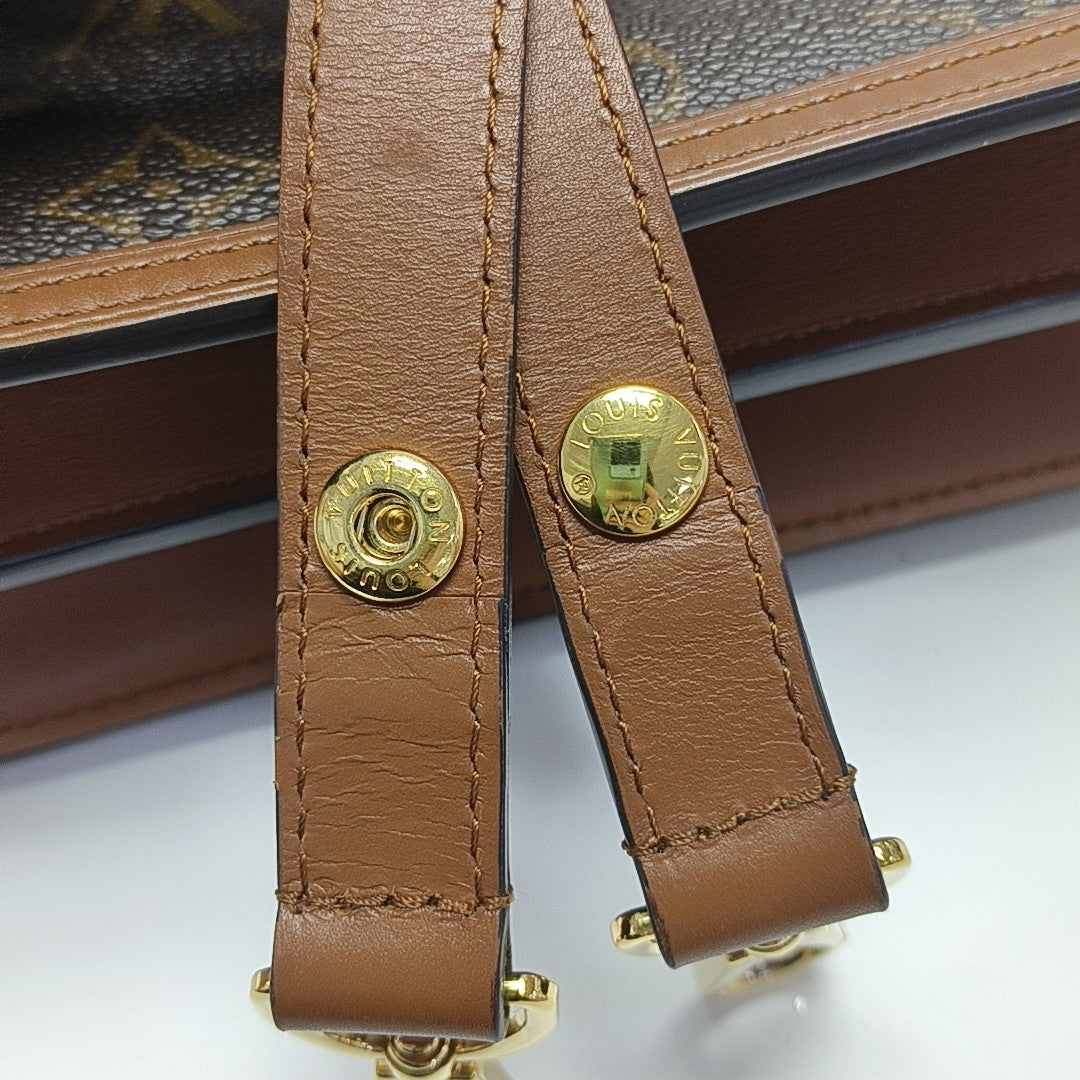 DAUPHINE Mini Monogram Coated Canvas Brown