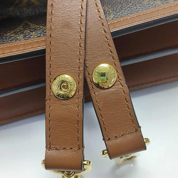 DAUPHINE Mini Monogram Coated Canvas Brown
